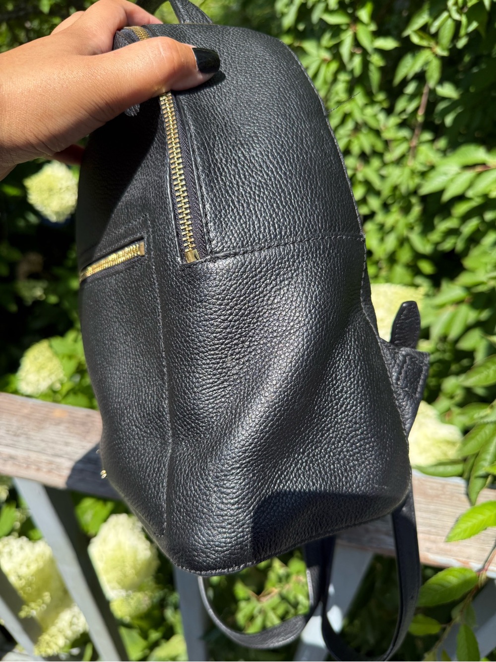 Michael Kors Black Pebbled Leather Backpack - Picture 5 of 8